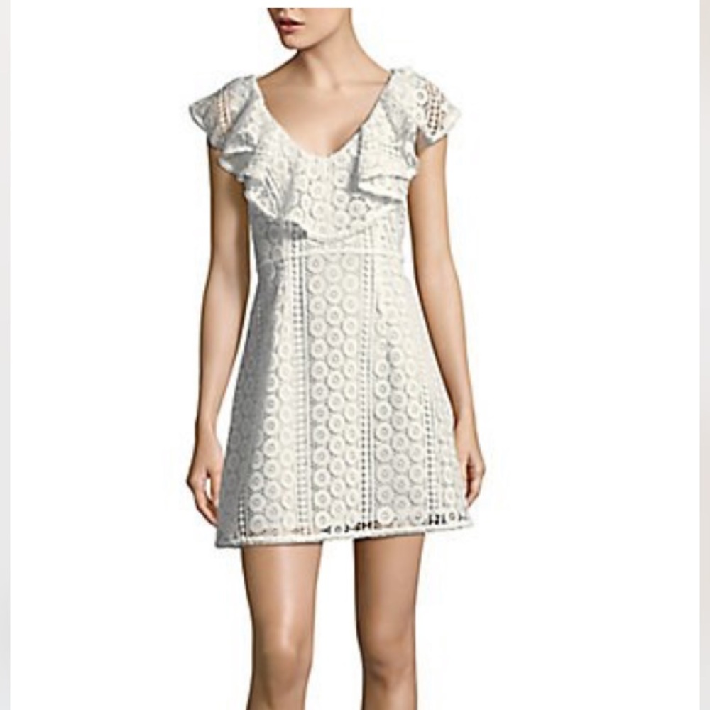 French Connection size 2 Lace white Massey dress